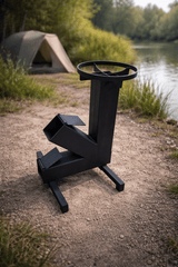 Sobă de gătit pe lemne, din oțel carbon, portabilă – 65×40×43 cm - BUZ.RO