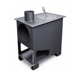 Soba metalica pe lemne cu plita si inele detasabile, cenusar si tub de convectie naturala - BUZ.RO