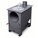 Soba metalica pe lemne cu plita si inele detasabile, cenusar si tub de convectie naturala - BUZ.RO