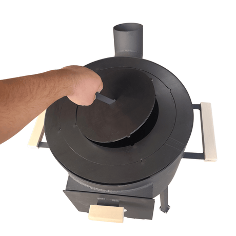 Soba pe lemne|4 in 1 |Plita Godin| Gratar Gradina|Pentru Ceaun si Disc - BUZ.RO