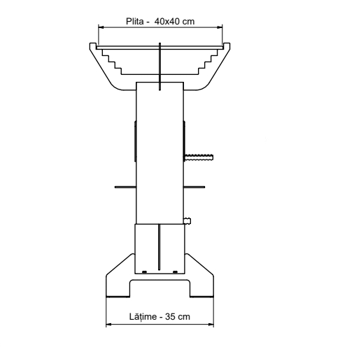 Sobă Rachetă Demontabilă (Tip Pirostrie) pentru Ceaun și Disc – Oțel 4mm, Plită 8mm, H 80cm - BUZ.RO