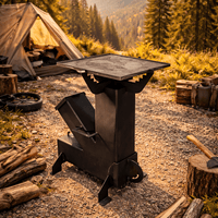Sobă gatit camping |premium| Pirostrie Pt |Ceaun | Disc|Plită 8mm