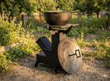 Sobă Rachetă Demontabilă (Tip Pirostrie) pentru Ceaun și Disc – Oțel 4mm, Plită 8mm, H 80cm - BUZ.RO