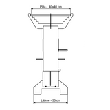 Soba de gatit cu manere, pe lemne, cu plita, otel carbon, portabila, pentru disc si ceaun, 65x35x80 cm