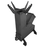 Soba de gatit cu manere, pe lemne, cu plita, otel carbon, portabila, pentru disc si ceaun, 65x35x80 cm