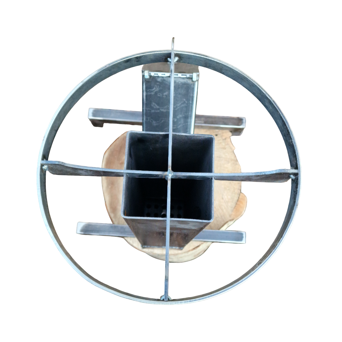 Soba de gatit, pe lemne, otel carbon, portabila, dimensiuni 65.5x35x33cm VOPSITA