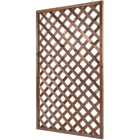 Spalier pentru ghivece din lemn, pentru gradina sau terasa, 90Ax150 cm/60x150 cm, maro - BUZ.RO