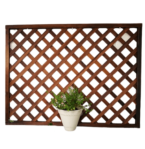 Spalier pentru ghivece din lemn, pentru gradina sau terasa, 90Ax150 cm/60x150 cm, maro - BUZ.RO