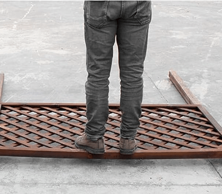 Spalier pentru ghivece din lemn, pentru gradina sau terasa, 90Ax150 cm/60x150 cm, maro - BUZ.RO