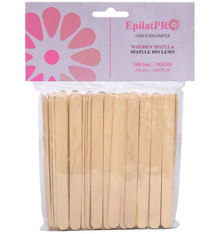Spatule pentru ceara de epilat medii, bete epilat, 50 buc