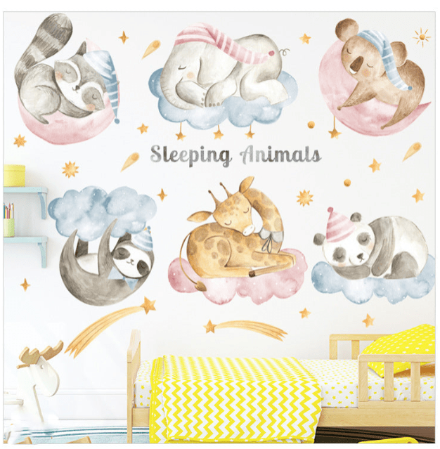 Sticker autocolant de perete pentru camera copilulu, rezistent la zgarieturi si apa, 158x52 cm, diverse modele - BUZ.RO