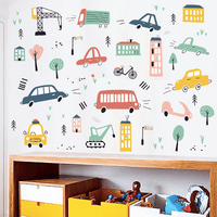 Sticker autocolant de perete pentru camera copilulu, rezistent la zgarieturi si apa, 158x52 cm, diverse modele