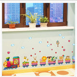 Sticker autocolant de perete pentru camera copilulu, rezistent la zgarieturi si apa, 158x52 cm, diverse modele - BUZ.RO