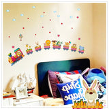 Sticker autocolant de perete pentru camera copilulu, rezistent la zgarieturi si apa, 158x52 cm, diverse modele - BUZ.RO