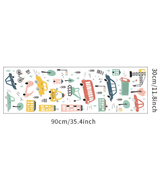 Sticker autocolant de perete pentru camera copilulu, rezistent la zgarieturi si apa, 158x52 cm, diverse modele - BUZ.RO