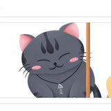 Sticker autocolant de perete pentru camera copilului cu pisicute, rezistent la zgarieturi si apa, detasabil si reutilizabil, 110 cm - BUZ.RO