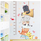 Sticker autocolant de perete pentru camera copilului cu pisicute, rezistent la zgarieturi si apa, detasabil si reutilizabil, 110 cm - BUZ.RO