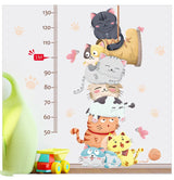 Sticker autocolant de perete pentru camera copilului cu pisicute, rezistent la zgarieturi si apa, detasabil si reutilizabil, 110 cm - BUZ.RO