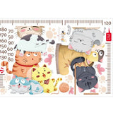 Sticker autocolant de perete pentru camera copilului cu pisicute, rezistent la zgarieturi si apa, detasabil si reutilizabil, 110 cm - BUZ.RO