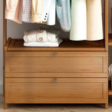 Suport haine cu rafturi , din lemn ,multifunctional , 100x30x158 - BUZ.RO