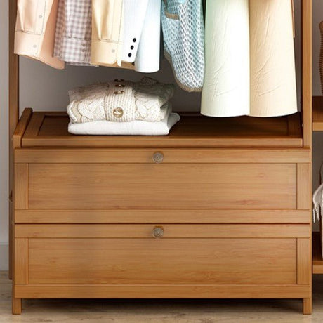 Suport haine cu rafturi , din lemn ,multifunctional , 100x30x158 - BUZ.RO