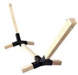 Suport hamac din lemn, stand pentru gradina sau terasa cu conectori metalici, rezistent,330x135x90cm, max 350kg - BUZ.RO