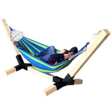 Suport hamac din lemn, stand pentru gradina sau terasa cu conectori metalici, rezistent,330x135x90cm, max 350kg - BUZ.RO