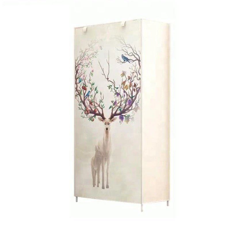 Suport incaltaminte/dulap pantofi, pliabil, 20 de perechi, 7 rafturi, invelis textil, cadru otel, 126 x 60 x 30 , model cerb - BUZ.RO