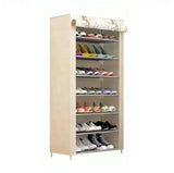 Suport incaltaminte/dulap pantofi, pliabil, 20 de perechi, 7 rafturi, invelis textil, cadru otel, 126 x 60 x 30 , model cerb - BUZ.RO