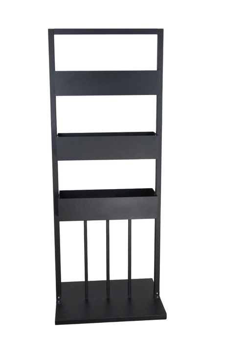 Jardiniera exterior, metal, suport vertical ghiveci flori, 72x55x183 cm