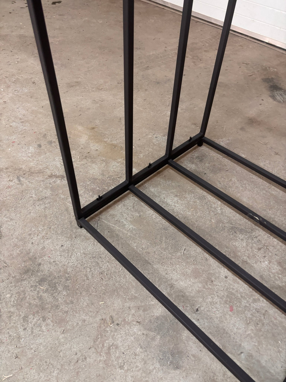 Suport lemne din metal, demontabil – fier, 150x70x150, Negru, buz, - BUZ.RO