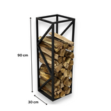Suport lemne, metalic, 90x30 cm, negru