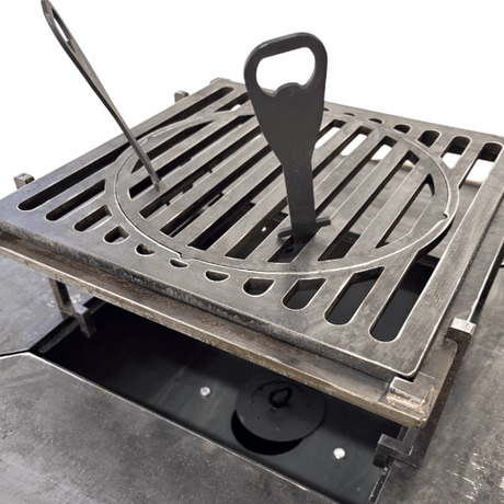Suport metalic pentru ceaun, din otel, potrivit pentru firepit rotund, 14 cm - BUZ.RO