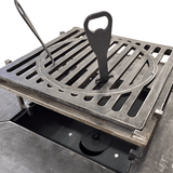 Suport metalic pentru ceaun, din otel, potrivit pentru firepit rotund, 14 cm - BUZ.RO