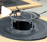 Suport metalic pentru ceaun, din otel, potrivit pentru firepit rotund, 14 cm - BUZ.RO