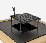 Suport metalic pentru ceaun, din otel, potrivit pentru firepit rotund, 14 cm - BUZ.RO