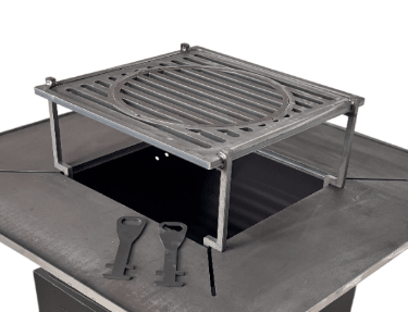 Suport metalic pentru ceaun, din otel, potrivit pentru firepit rotund, 14 cm - BUZ.RO
