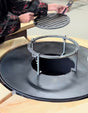 Suport metalic pentru ceaun, din otel, potrivit pentru firepit rotund, 14 cm - BUZ.RO