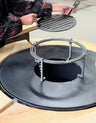 Suport metalic pentru ceaun, din otel, potrivit pentru firepit rotund, 14 cm - BUZ.RO