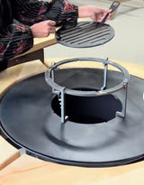 Suport metalic pentru ceaun, din otel, potrivit pentru firepit rotund, 14 cm - BUZ.RO