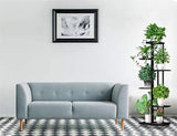 Suport metalic, pentru ghivece de flori, 9 etajere, 140x44.5x22 cm