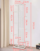 Suport metalic, pentru ghivece de flori, 9 etajere, 140x44.5x22 cm