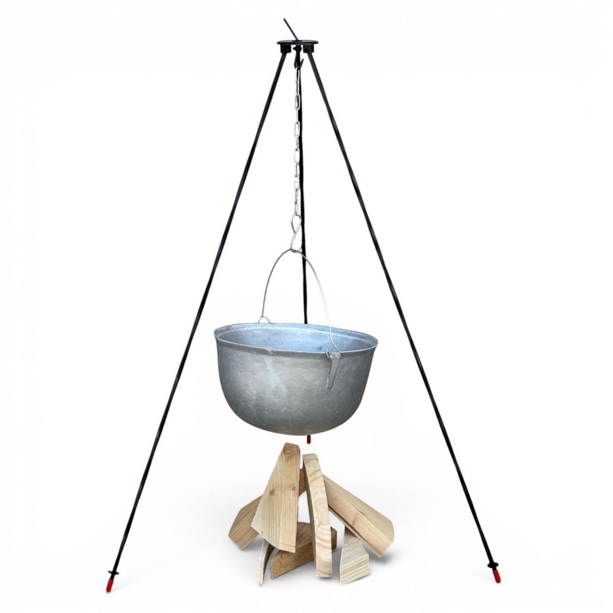 Suport pentru ceaun| Trepied reglabil| lant si carlig| 120 cm inaltime - BUZ.RO
