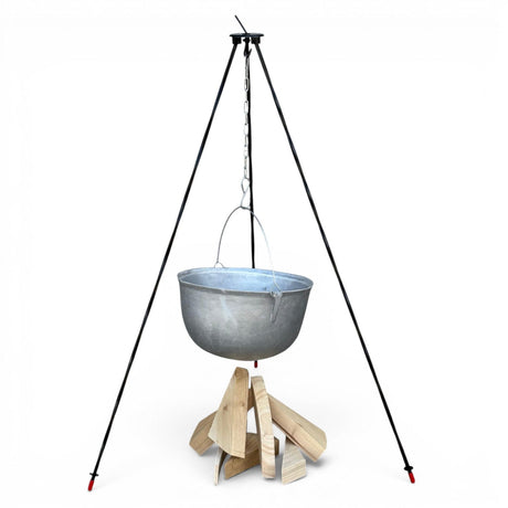 Suport pentru ceaun| Trepied reglabil| lant si carlig| 120 cm inaltime - BUZ.RO