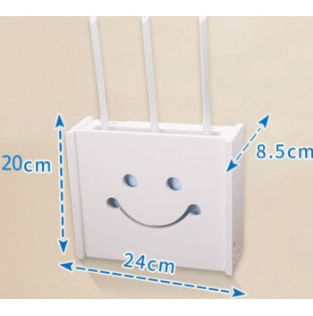 Suport router wireless pentru mascare fire si echipament WI - FI, 24x20 cm, fata zambitoare - BUZ.RO