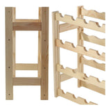 Suport sticle vin, raft vin pentru casa sau pivnita, beci, din lemn, rezistent, 20 sticle, 54.2 x 53 x 25.3 cm - BUZ.RO
