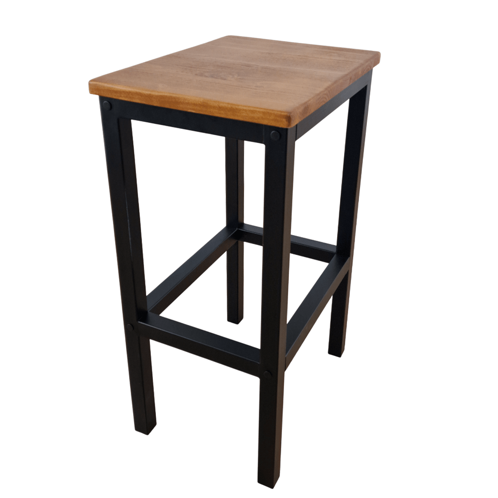 Taburet bucatarie lemn si metal, 38x28x65 cm - BUZ.RO