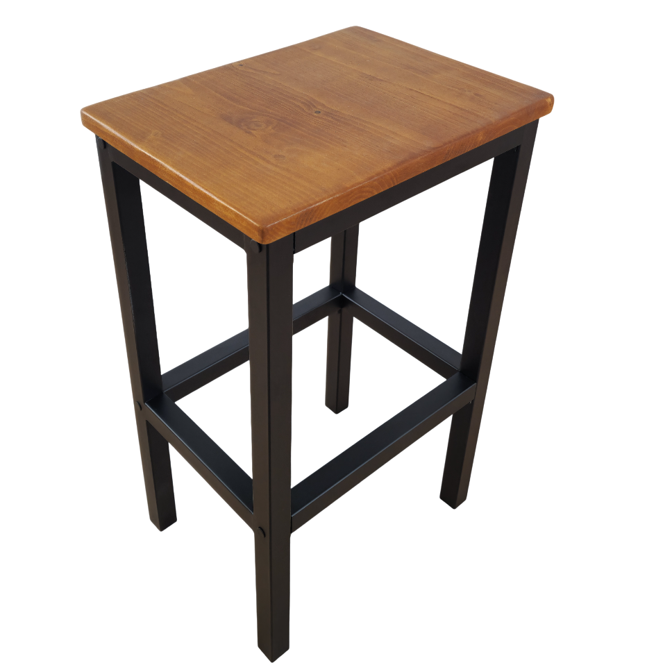 Taburet bucatarie lemn si metal, 38x28x65 cm