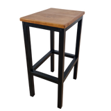 Taburet bucatarie lemn si metal, 38x28x65 cm