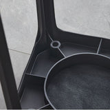 Taburet, bucatarie, living, terasa, tapitat, culoare maro, 45x30x30 - BUZ.RO